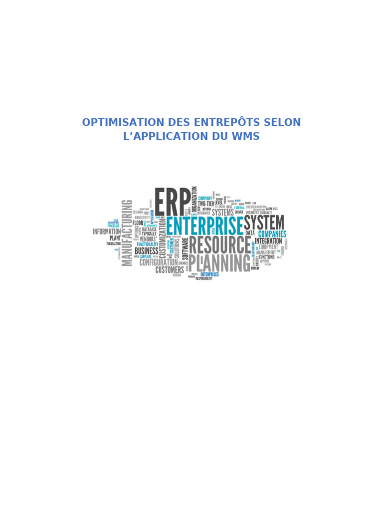 Optimisation des Entrepôts avec WMS | PDF | Progiciel de gestion ...