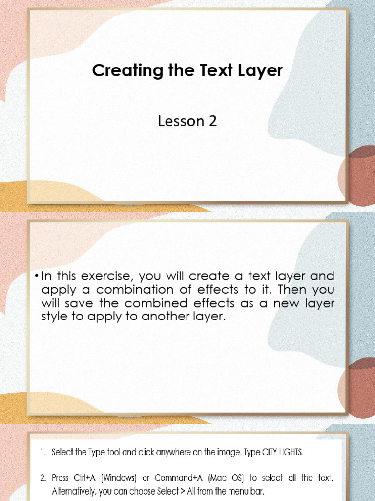 Lesson 12 Creating The Text Layer | PDF