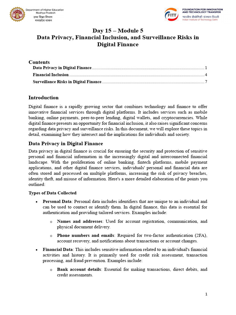 Day 15 - Data Privacy Financial Inclusion and Surveillance Risks in ...
