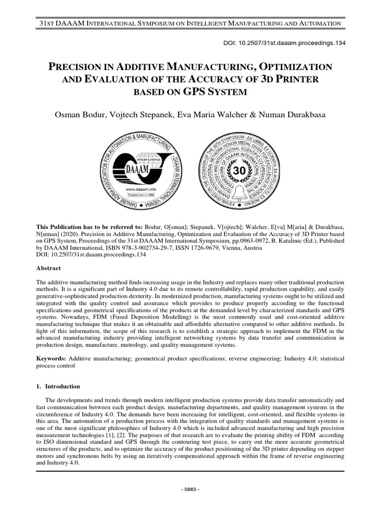 Precision in Additive Manufacturing Techniques | PDF | 3 D Printing ...