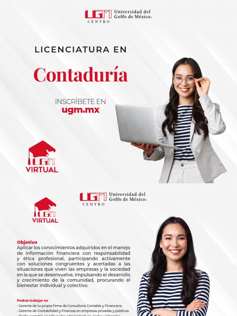 Licenciatura en Contaduria Folleto | PDF | Contabilidad | Teneduría de ...