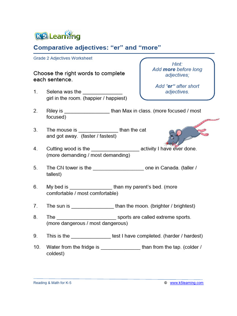 Comparative Adjectives visual data 4