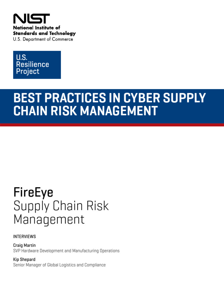 Cyber Supply Chain Risk Management Best Practices | PDF | Security ...