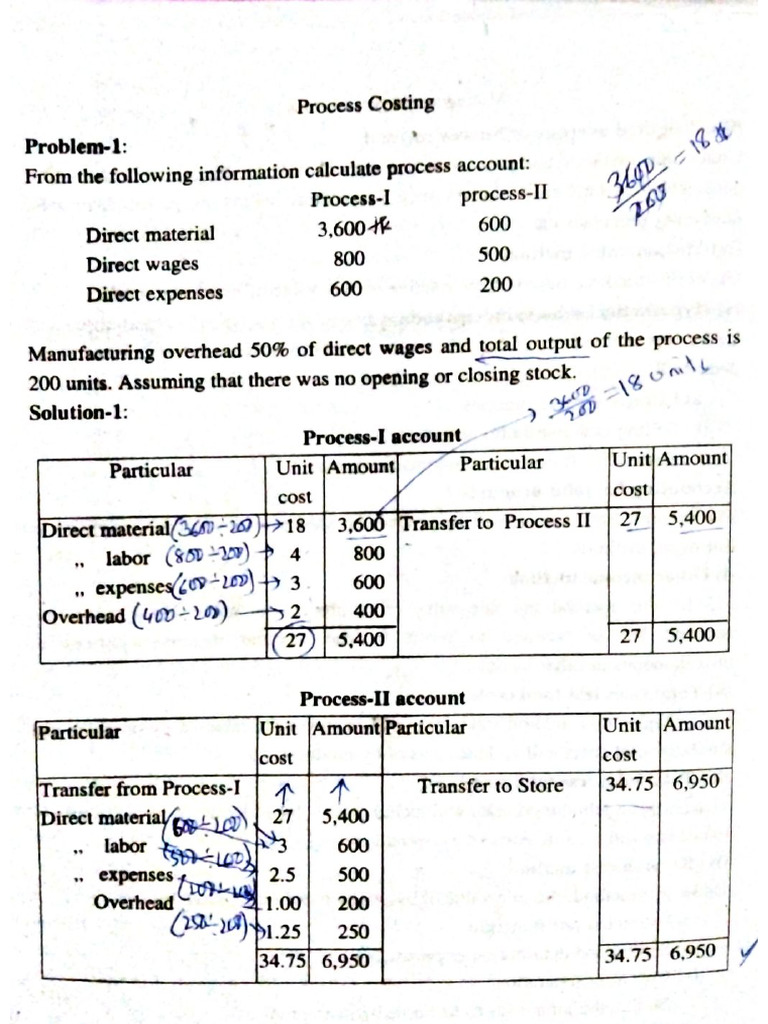 Process Costing Math With Explanation | PDF