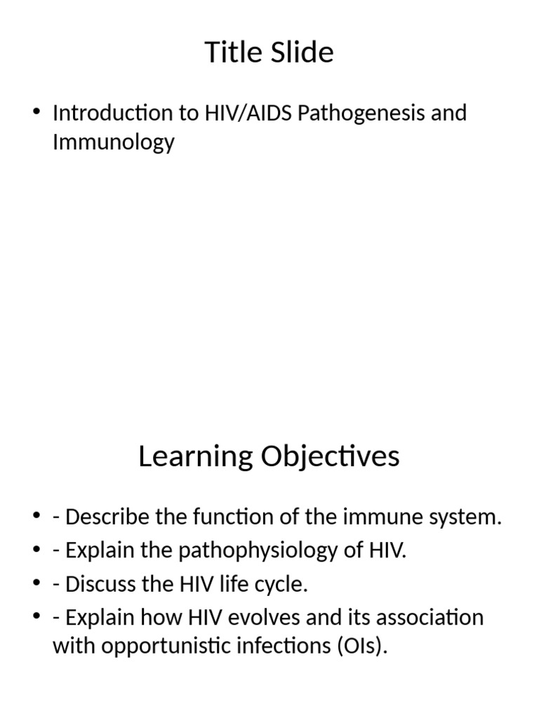 HIV/AIDS Pathogenesis & Immune Response | PDF | Hiv | Immune System