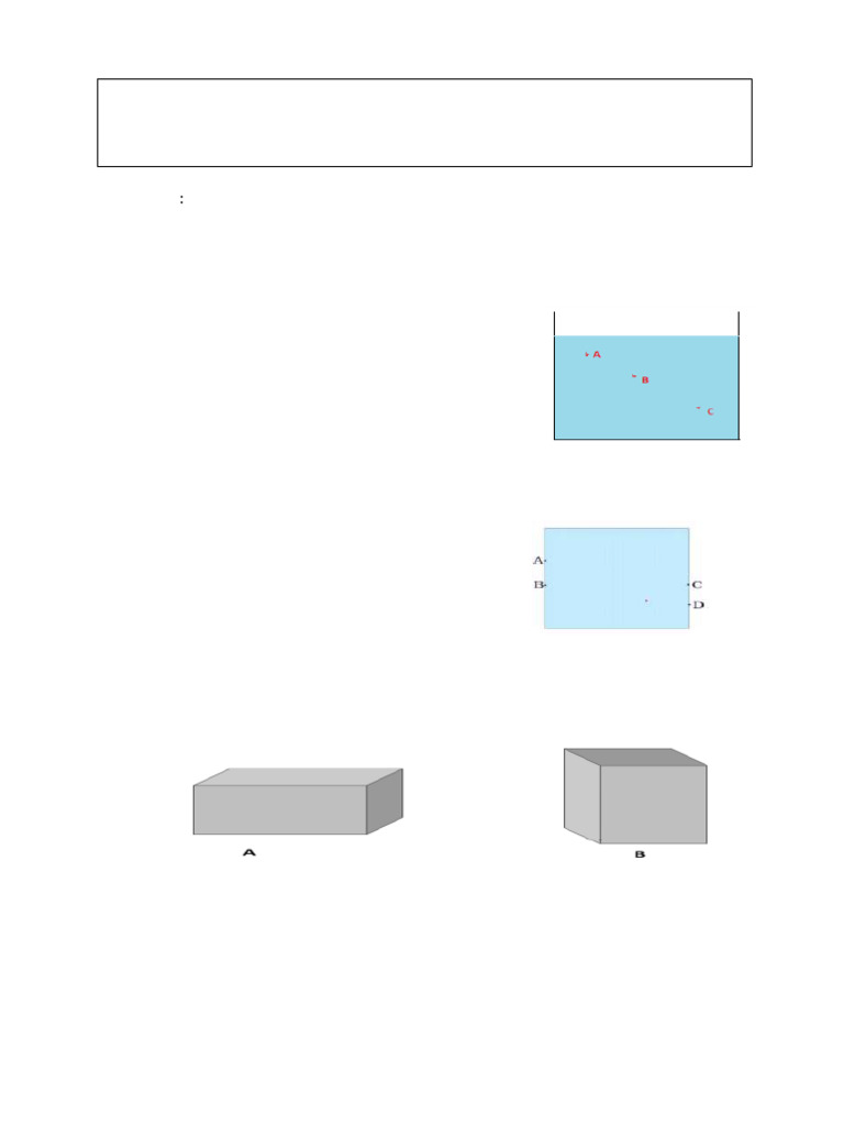 Class 8 Force and Pressure Worksheet | PDF | Pressure | Fluid Mechanics