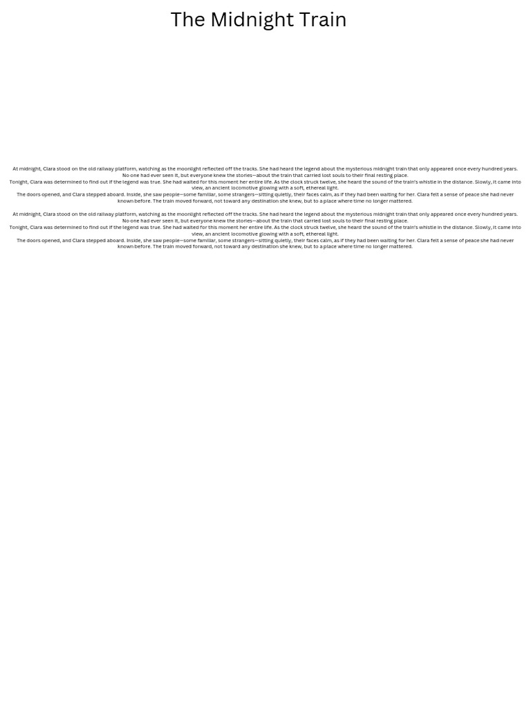The midnight train pdf
