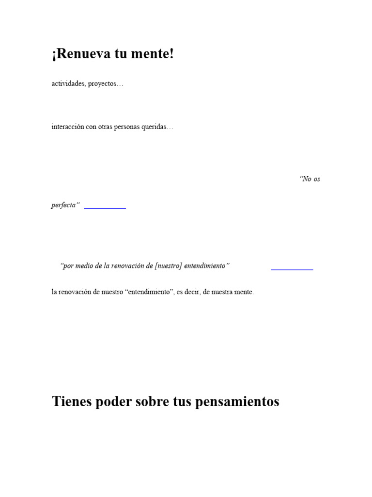 Renueva tu mente y transforma tu vida | PDF | Dios | Cristo (título)