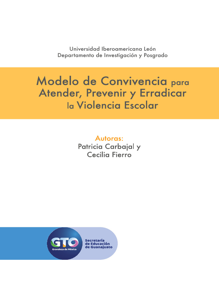 Modelo de Convivencia Escolar en Guanajuato | PDF | Violencia ...