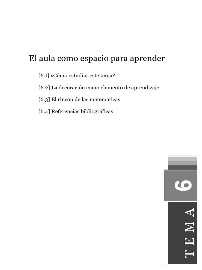 Diseño del Aula en Educación Infantil | PDF | Educación de la primera ...