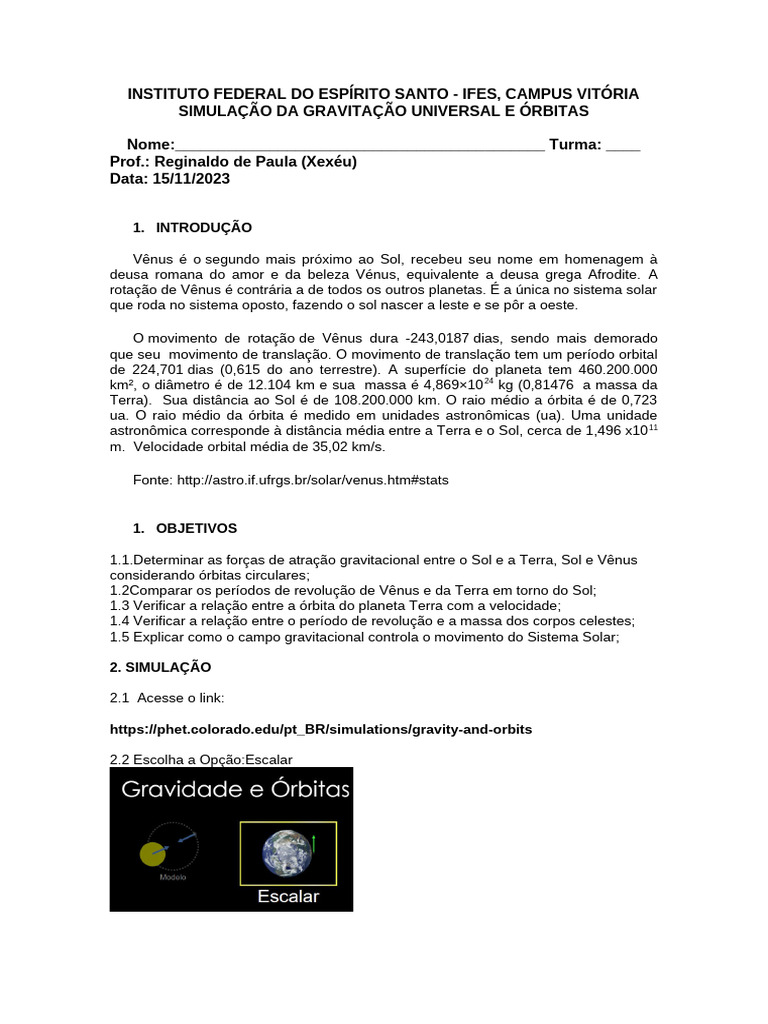 FS3 | PDF | Terra | Vênus