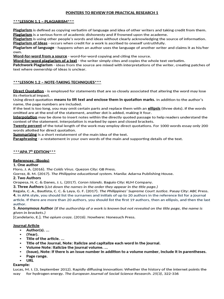 Pointers To Review For Practical Research 1 9 | PDF | Scientific Method ...