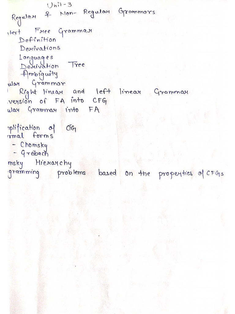 TAFL Unit 3 Notes | PDF