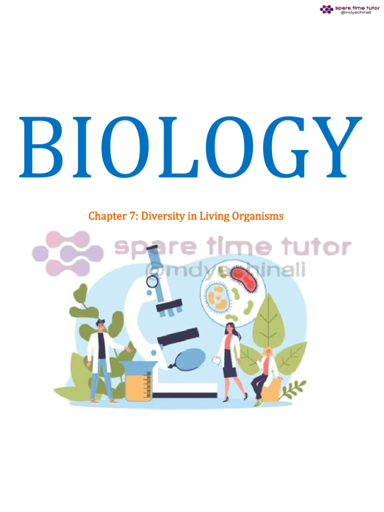 Diversity in Living Organisms Explained | PDF | Biology | Organisms