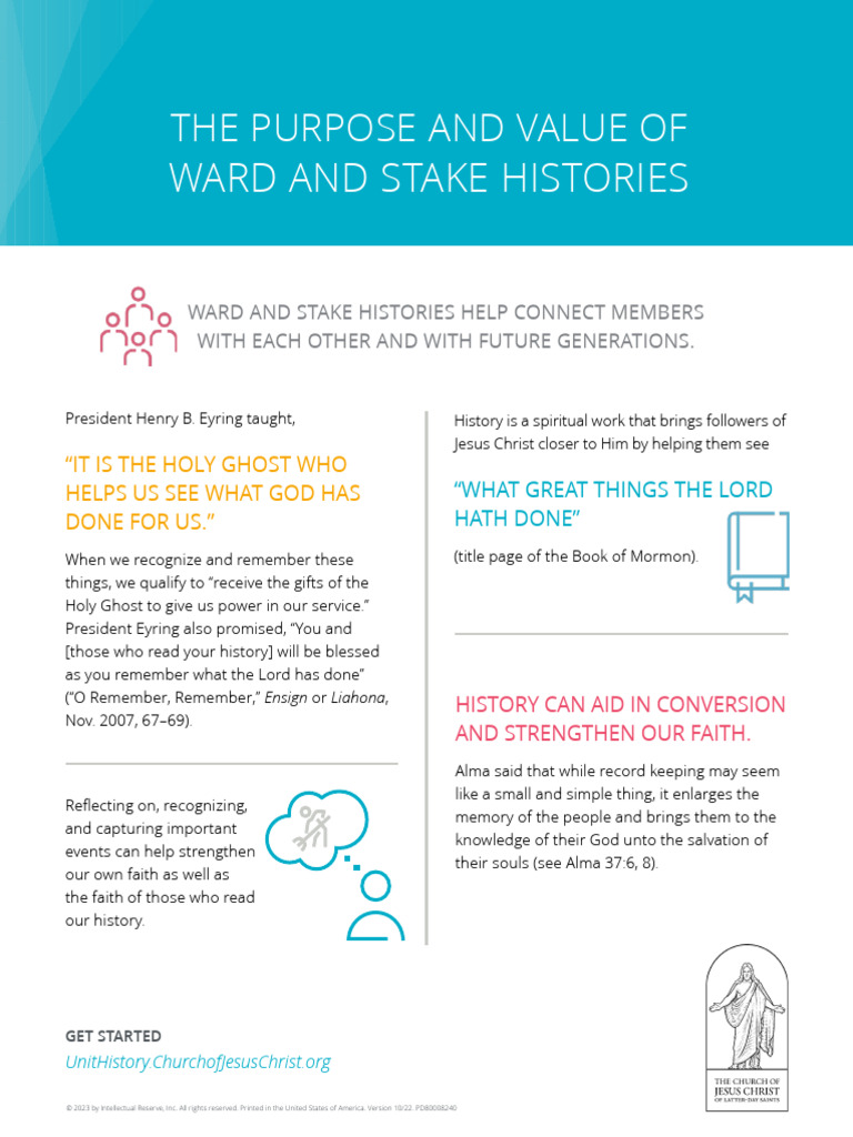 Importance of Ward and Stake Histories | PDF | The Church Of Jesus ...