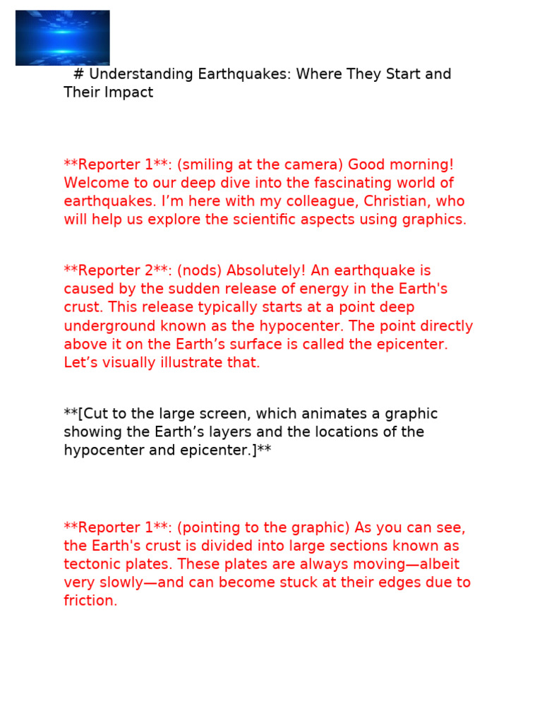 Earthquake Mechanics and Impact Explained | PDF | Earthquakes | Moment ...
