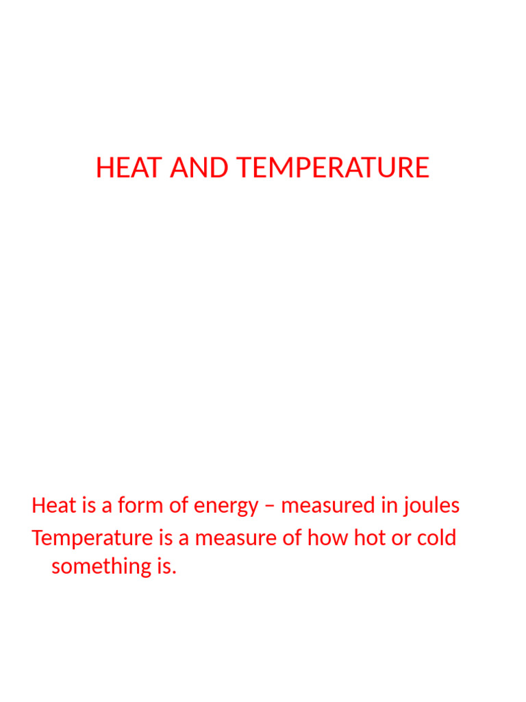 Understanding Heat and Temperature Concepts | PDF | Temperature | Gases