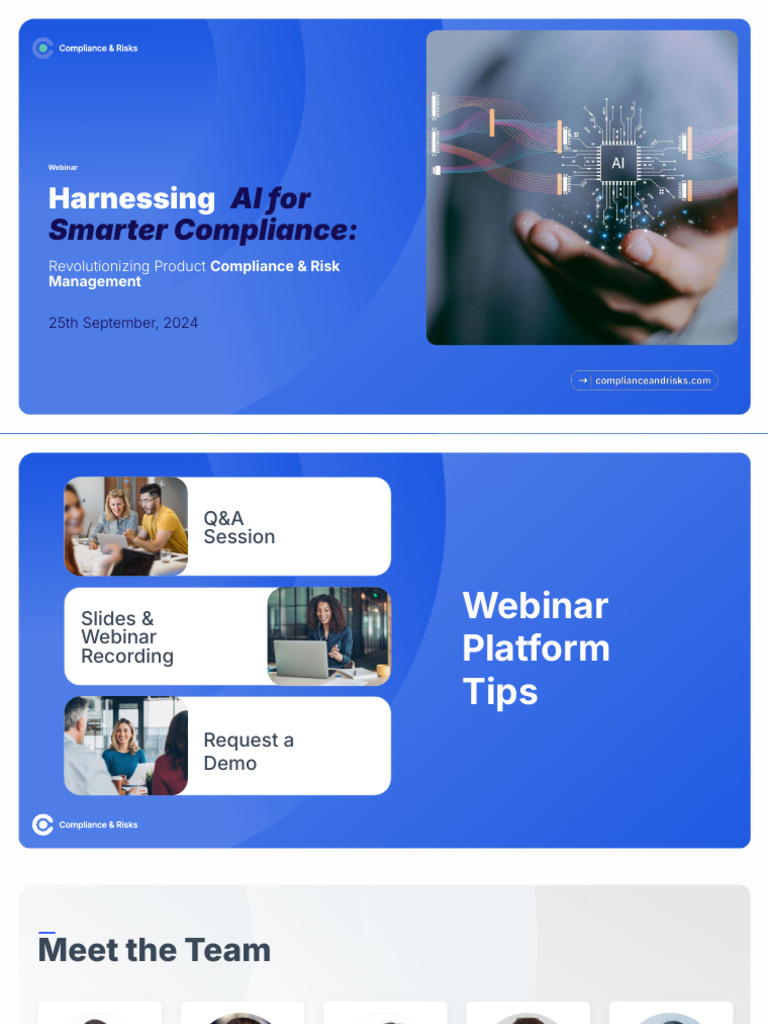 Webinar - Harnessing AI For Smarter Compliance | PDF | Artificial ...
