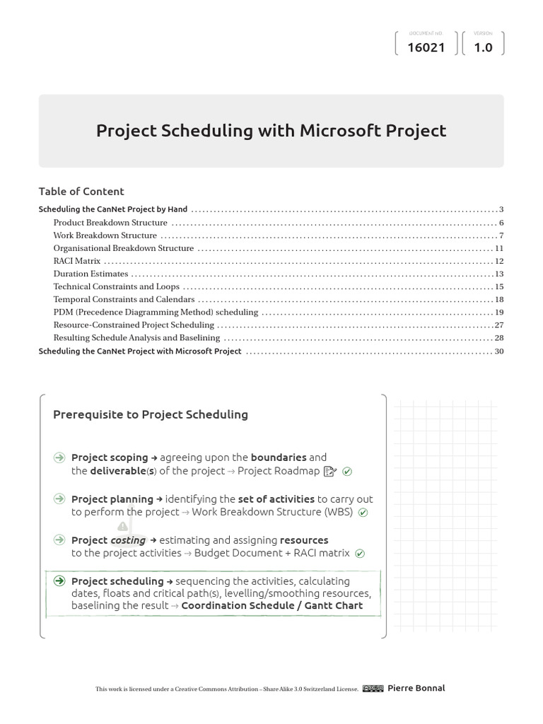 Project Scheduling With MS Projects | PDF | Project Management