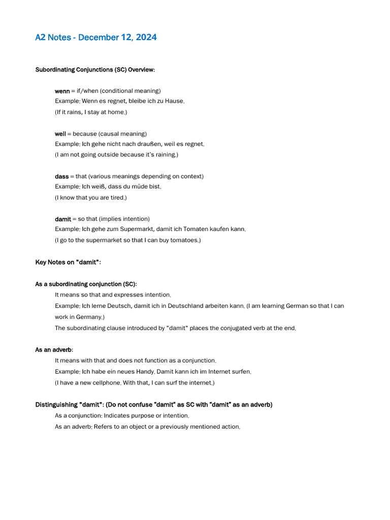 A2 Notes December 12 2024 Pdf