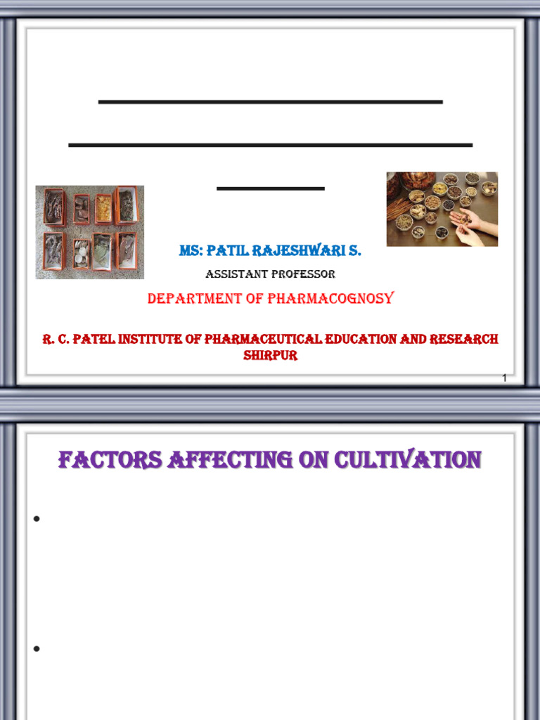 Factors Affecting On Cultivation | PDF | Soil | Plant Nutrition