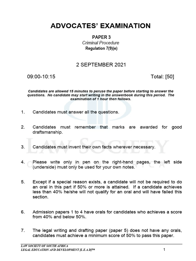 PAPER-3 Criminal-Procedure F | PDF | Criminal Procedure In South Africa ...