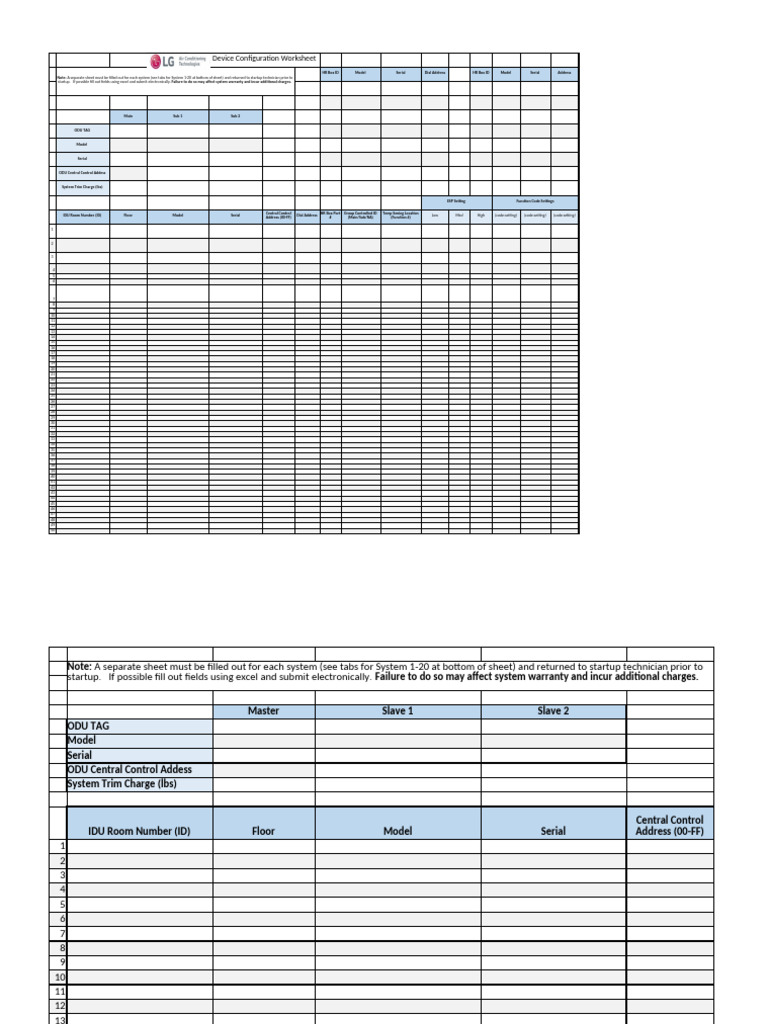 Device Configuration Worksheet Guide | PDF | Address (Geography ...