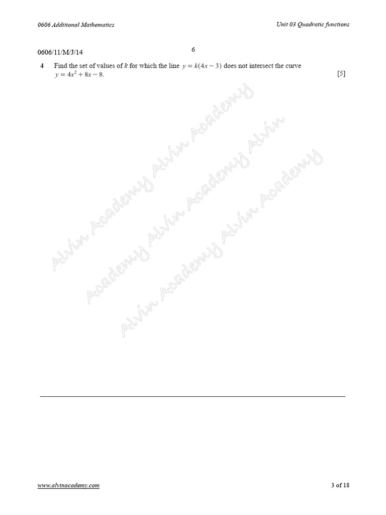03 Quadratic functions | PDF | Quadratic Equation | Equations