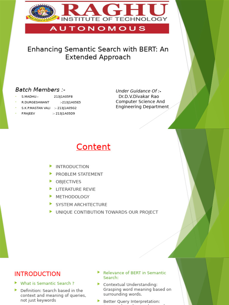Enhancing Semantic Search with BERT | PDF | Information Retrieval ...