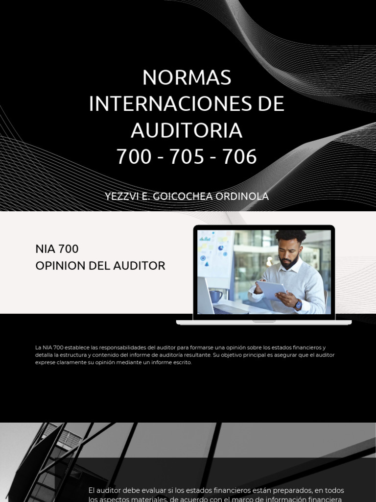 Normas Internacionales de Auditoría NIA 700-706 | PDF | Auditoría ...