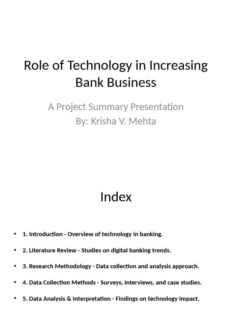 Role of Technology in Banking Final Detailed | PDF | Banks | Computer ...
