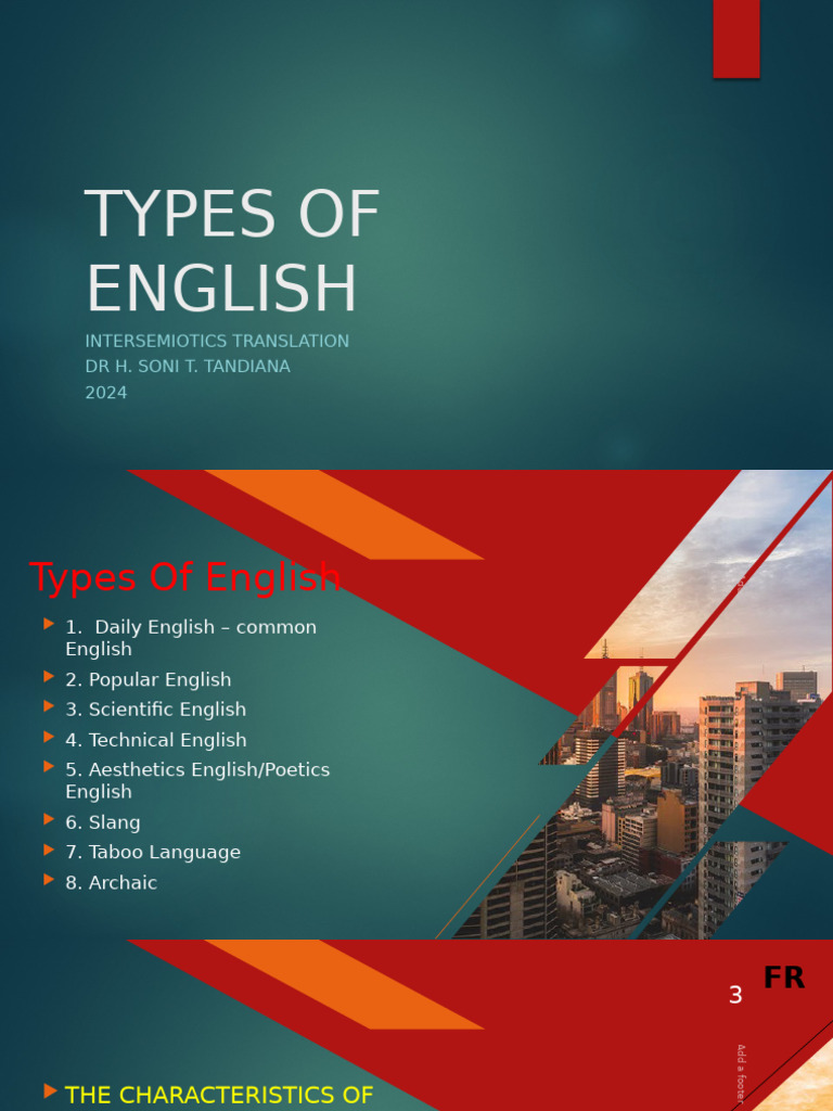 Types of English | PDF