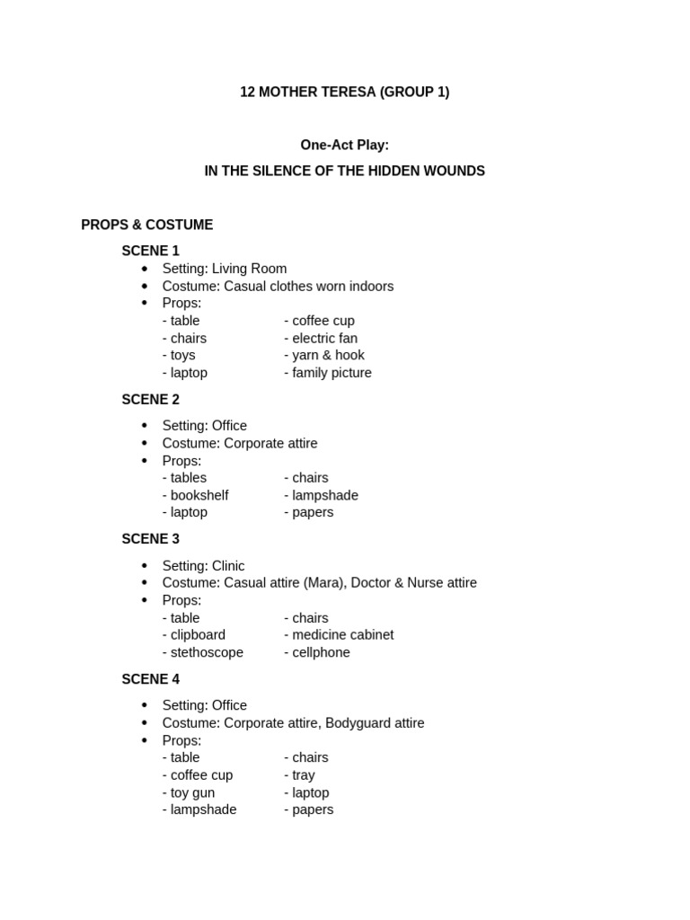 Group1 CW Drama Props & Music | PDF