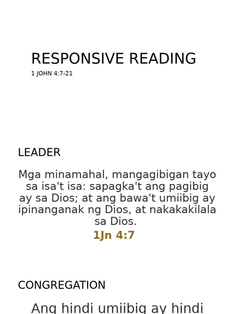 Responsive Reading 2-2-25 | PDF
