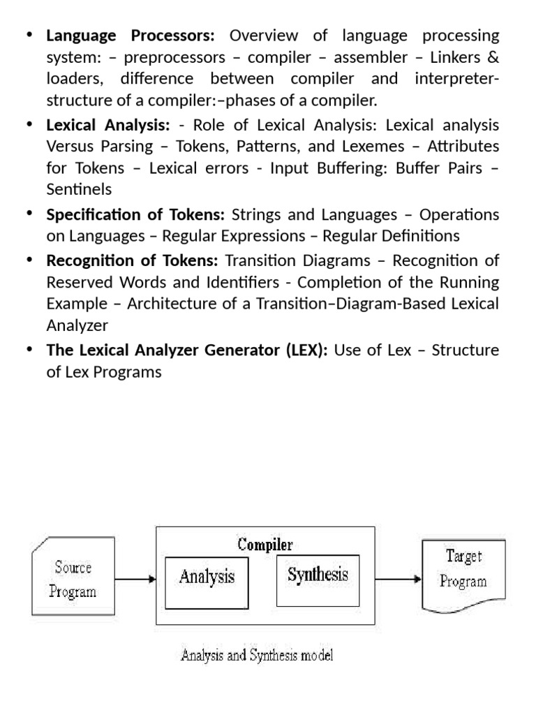 Cd Unit 1 Pdf Parsing Implementation