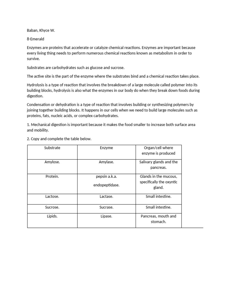 Understanding Enzymes and Lactose Intolerance | PDF | Enzyme | Digestion