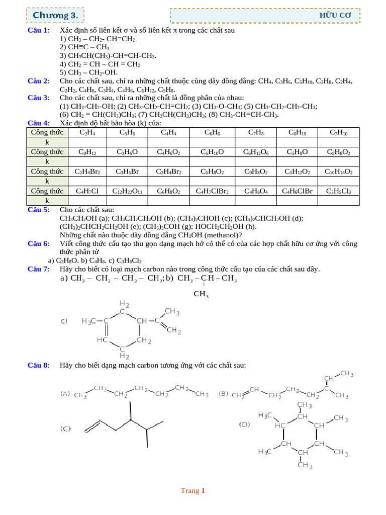3.4.1. CẤU TẠO HÓA HỌC HCHC IN | PDF