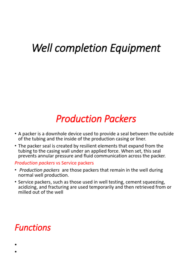 Downhole Production Packers Overview | PDF | Casing (Borehole) | Pipe ...