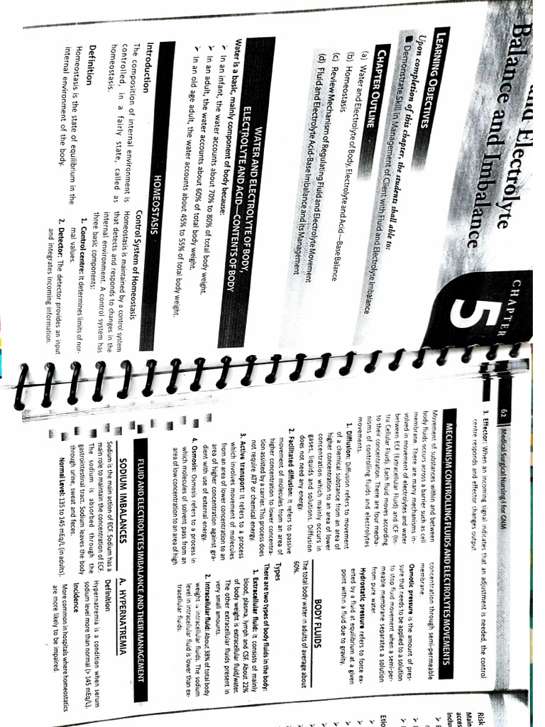 Fluid Electrolyte Balance | PDF