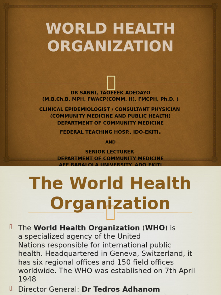 World Health Organization Pdf World Health Organization Health Care