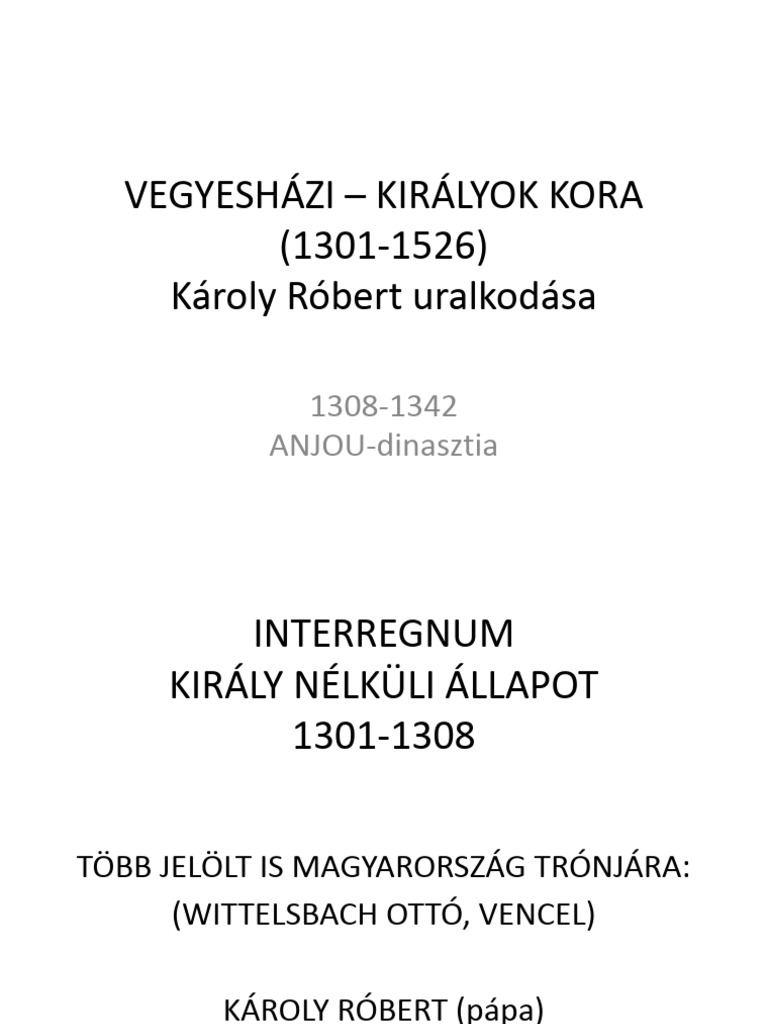 Károly Róbert uralkodása | PDF