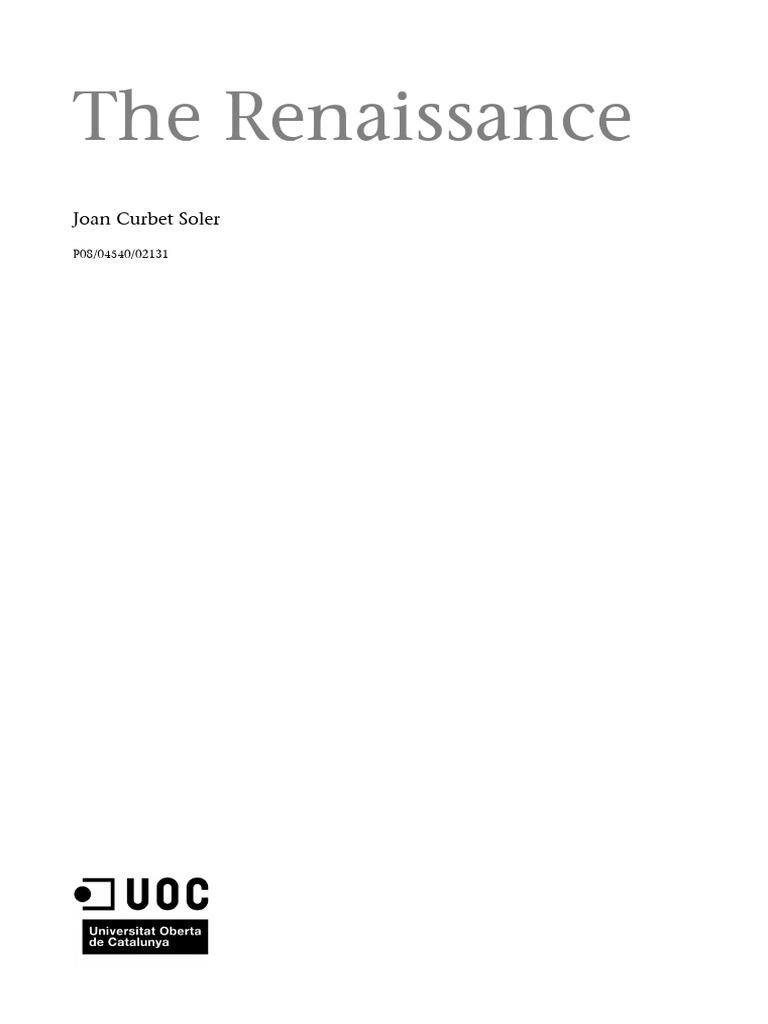 Overview of the English Renaissance | PDF | Edmund Spenser | William ...