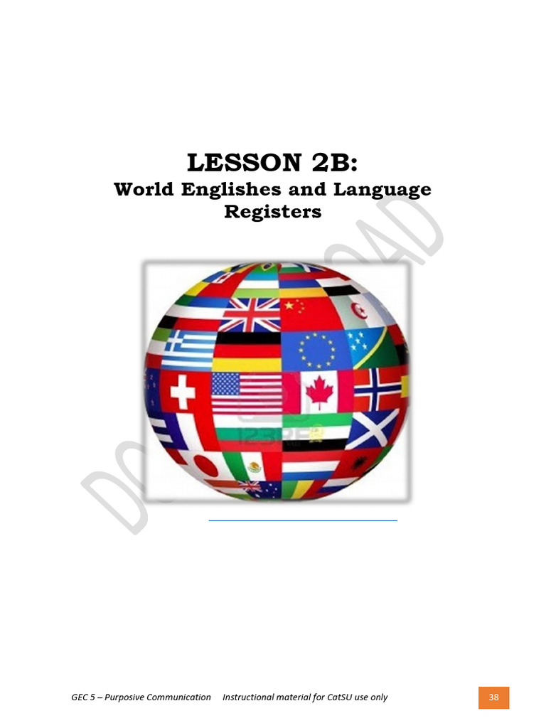 World Englishes and Language Registers | PDF | English Language ...