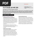 Ficha Técnica de Shell Omala 220 | PDF | Engranaje | Lubricante