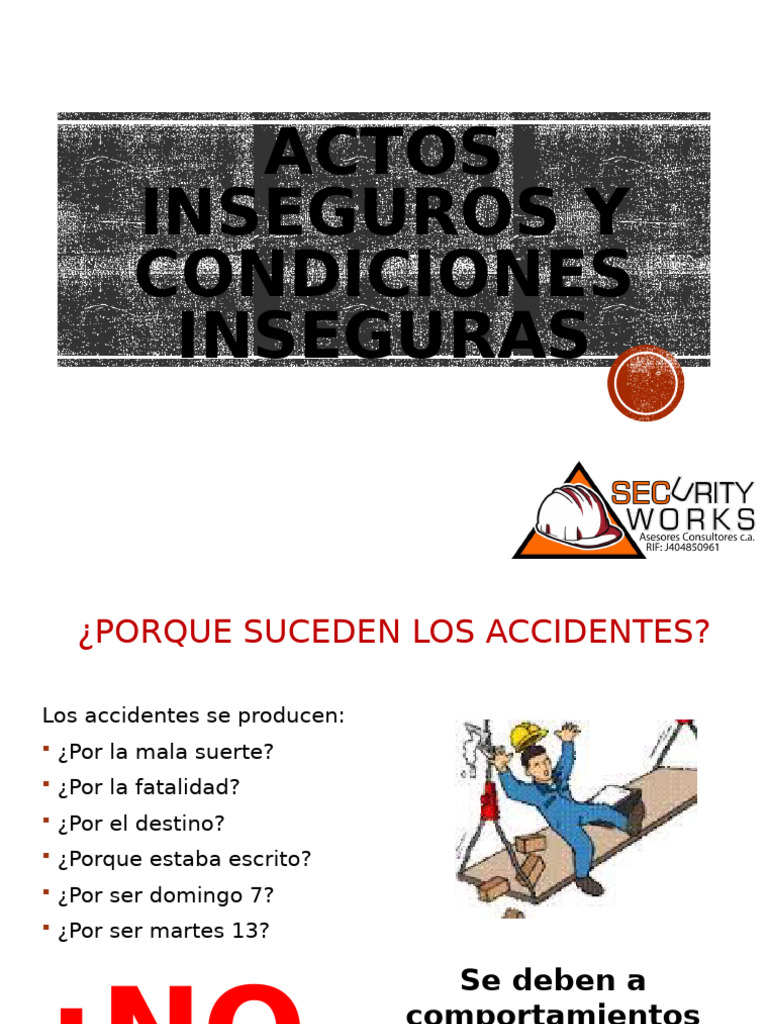 Actos y Condiciones Inseguras en Oficinas | PDF