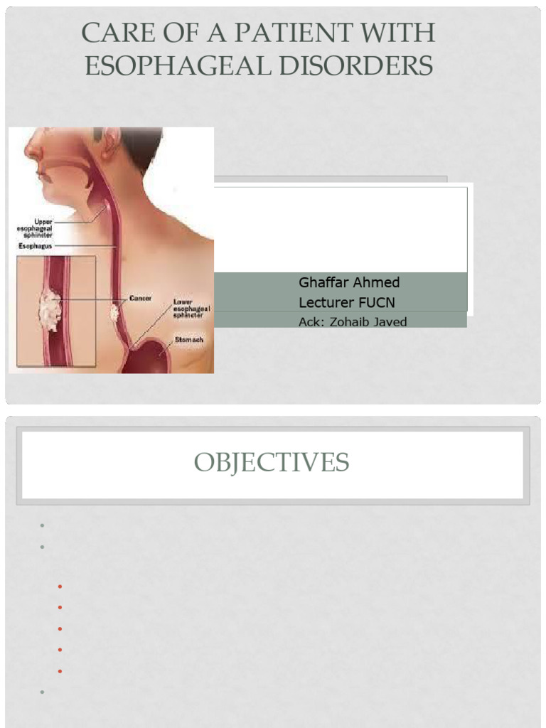 Esophagus Disorder | PDF | Esophagus | Gastroesophageal Reflux Disease