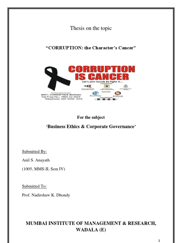An essay on corruption in india in english