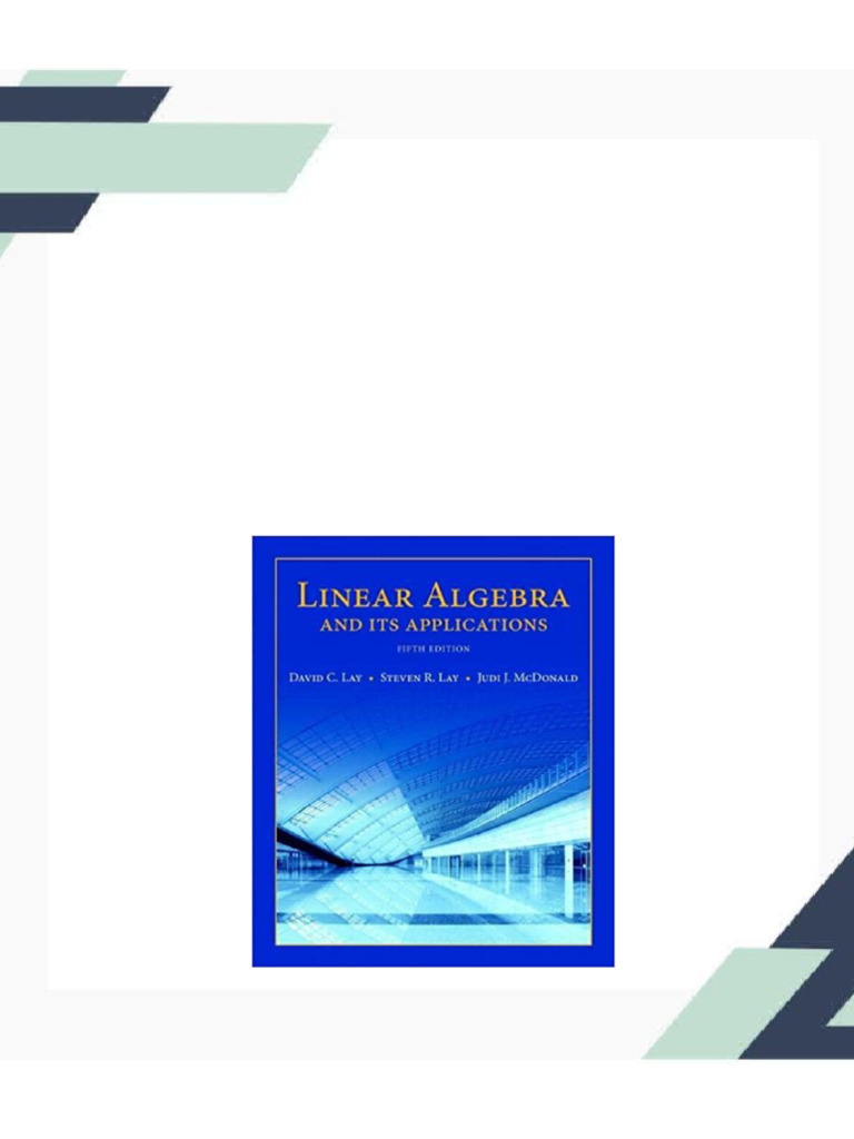 Solution Manual for Linear Algebra and Its Applications 5th Edition Lay ...