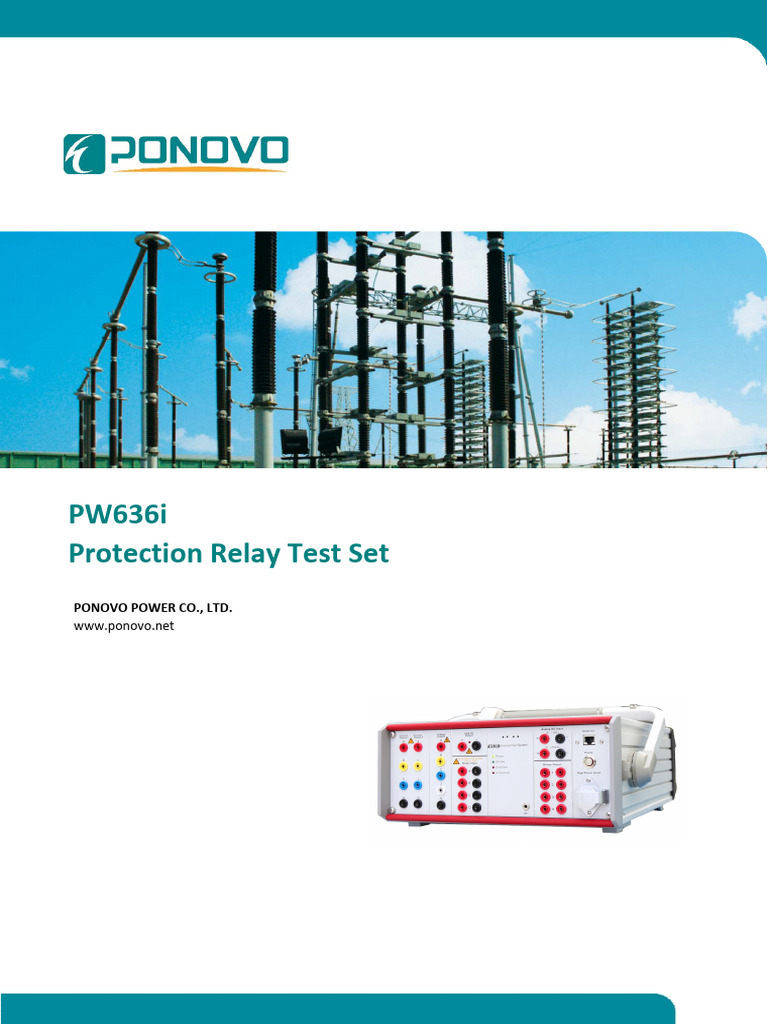 PW636i Protective Relay Test Set | PDF | Relay | Alternating Current