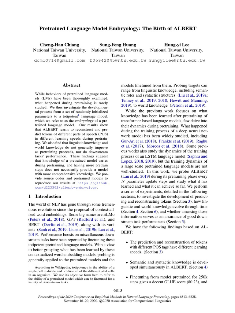 2020.emnlp-main.553 / | PDF | Verb | Cognitive Science
